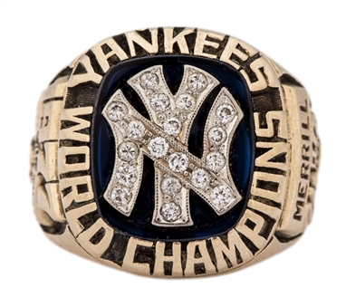 1977 New York Yankees World Series Champions Ring Presented To Stump Merrill (Merrill LOA)
